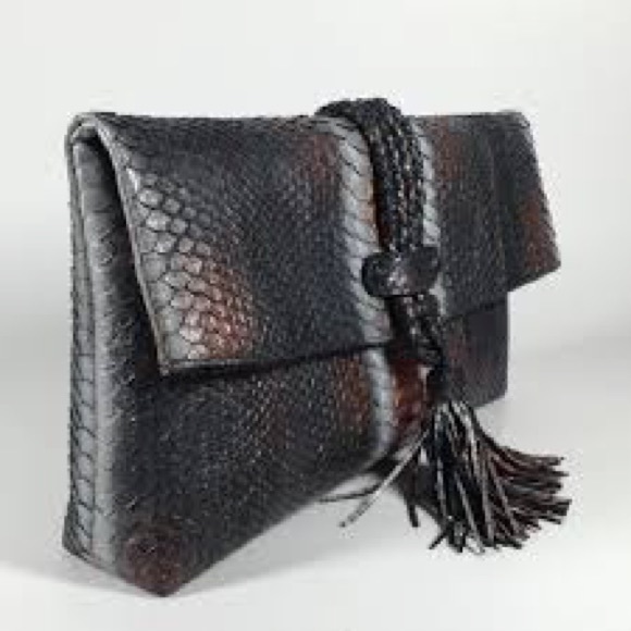 Genuine Python Skin Clutch - Picture 1 of 4